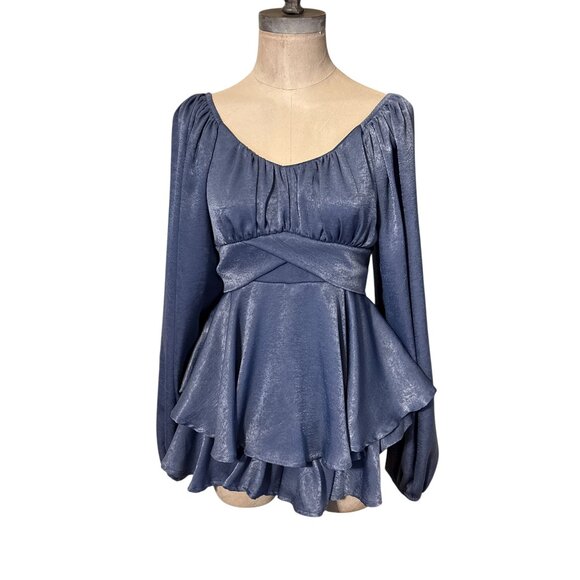 Altar’d State Vanissa Romper in Slate blue size S - Picture 1 of 9
